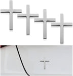 Metal Jesus Christ Cross Badge | 4Pcs