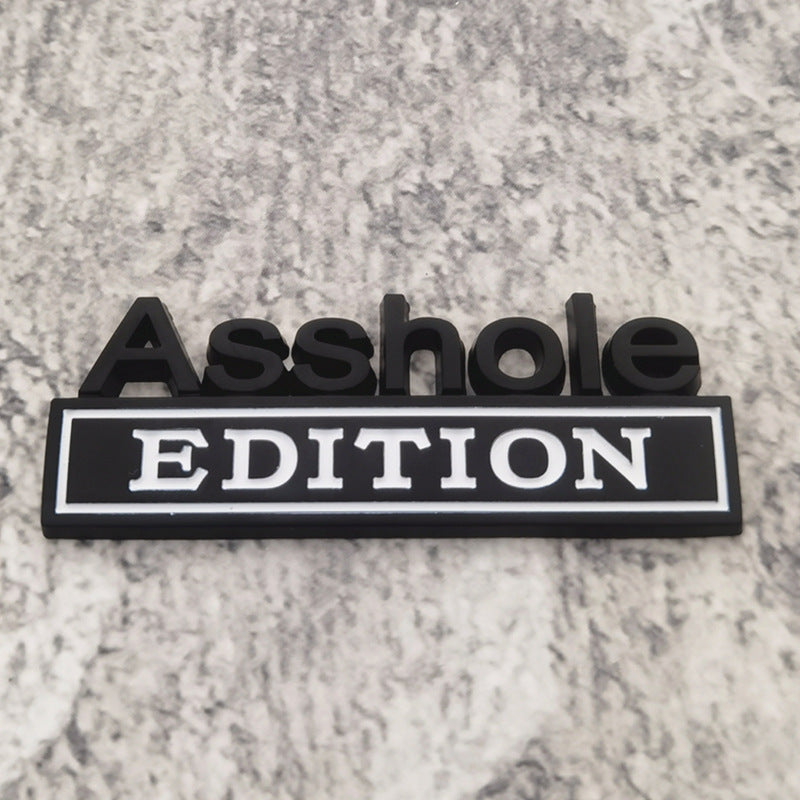 Asshole Edition Badge 3D Emblem | 2Pcs