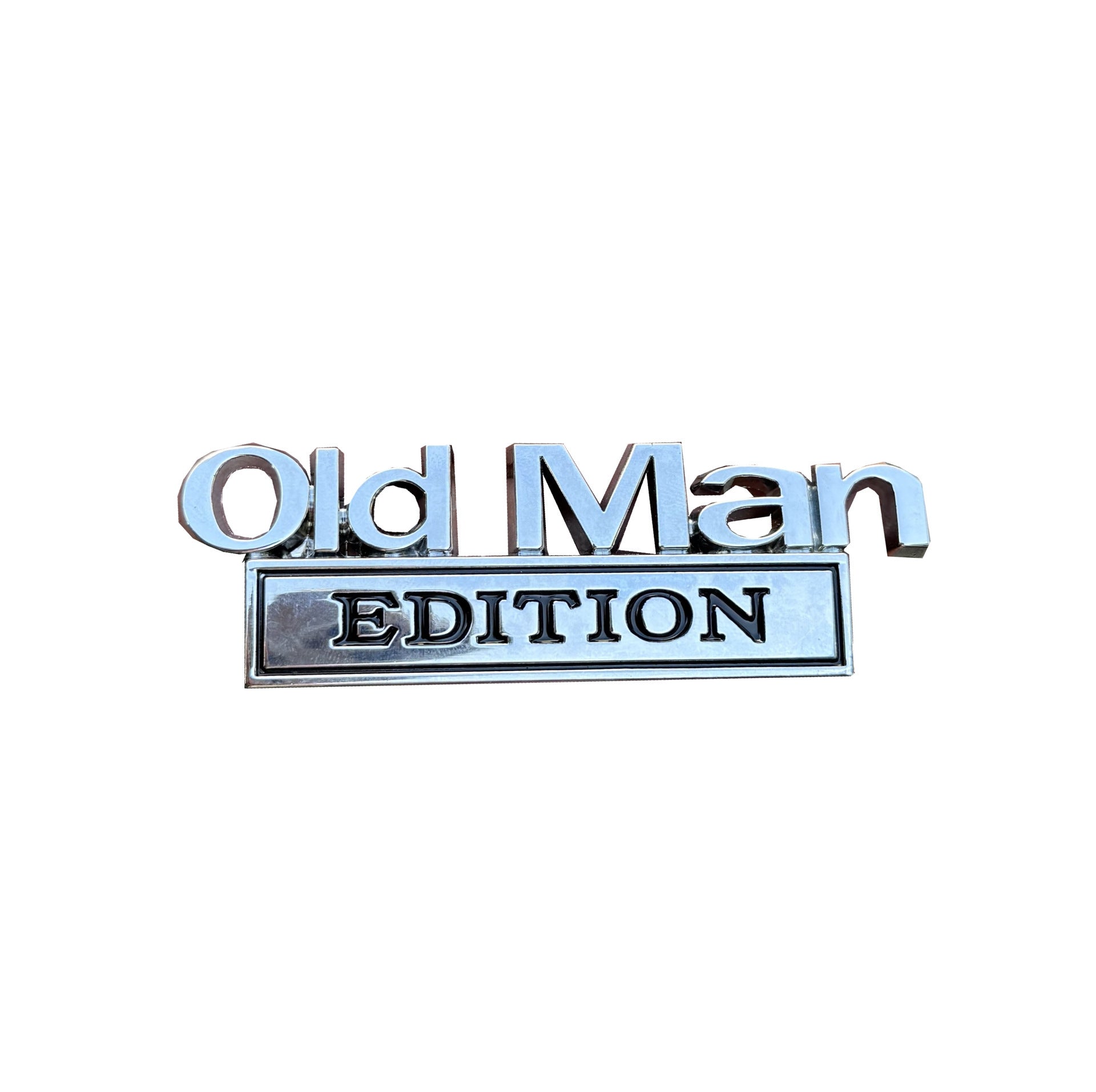 3D Old Man Edition Car Emblem | 2Pcs