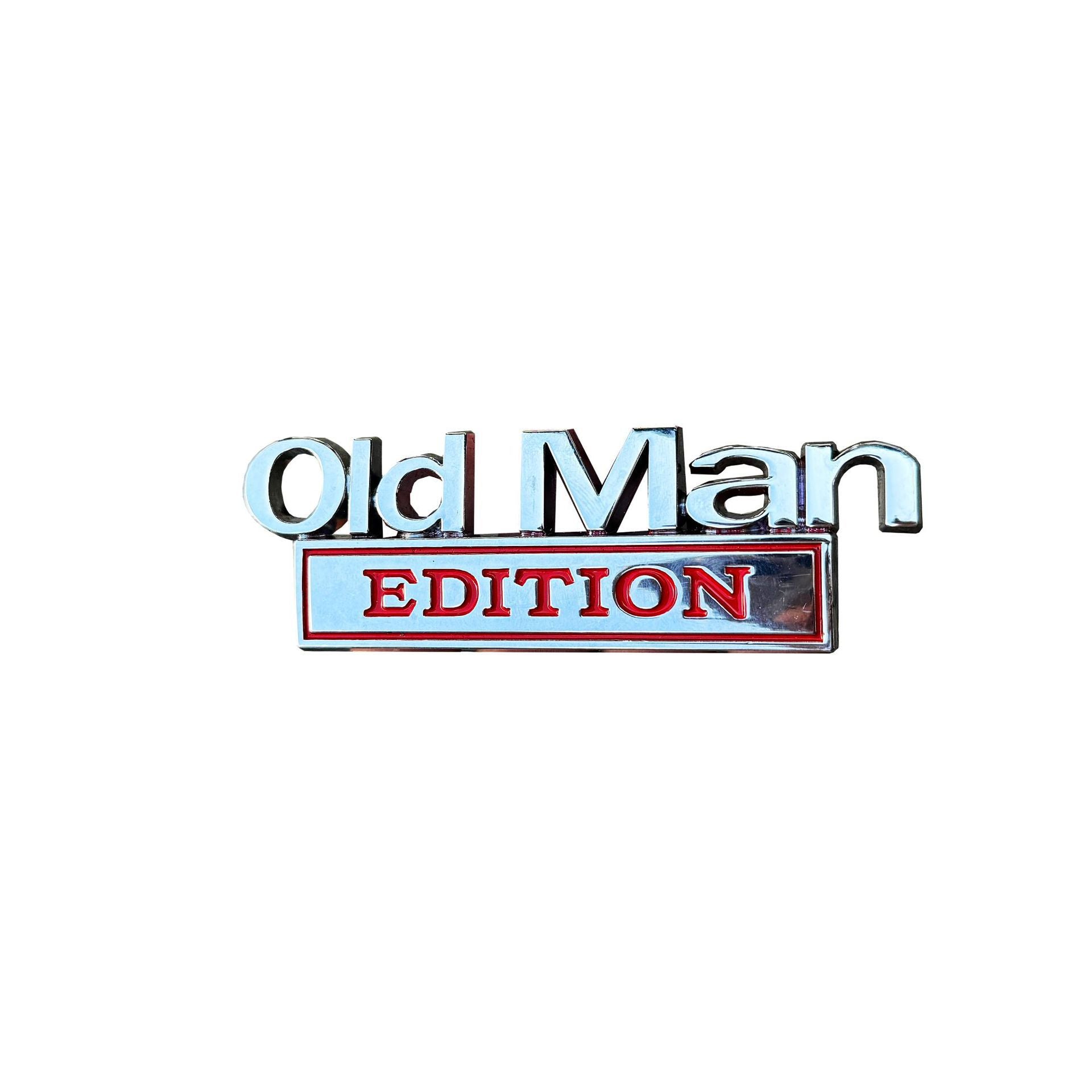3D Old Man Edition Car Emblem | 2Pcs