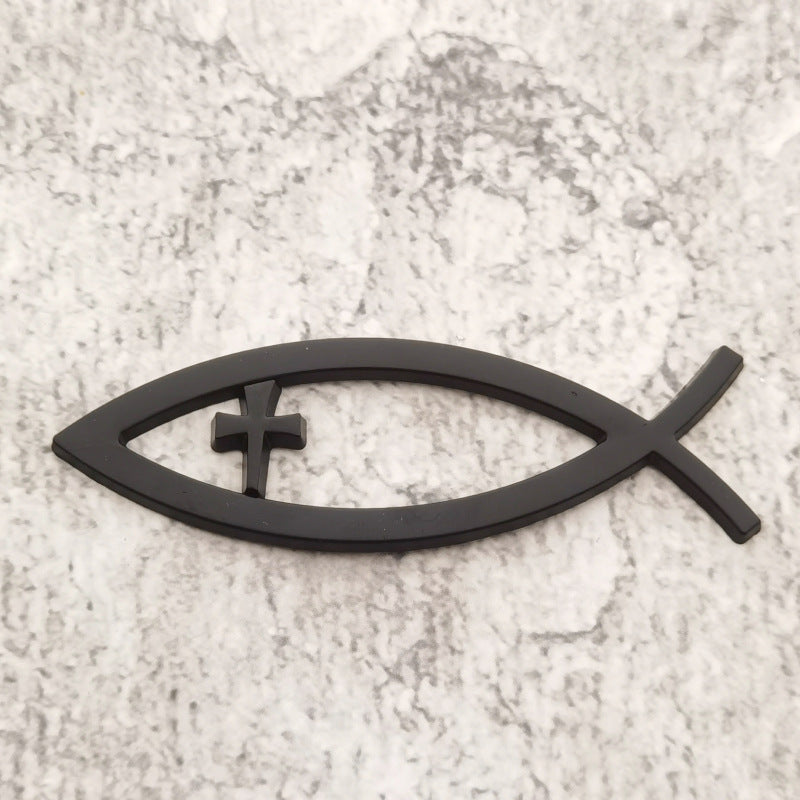 3D Christian Fish Chrome Emblem | 2Pcs