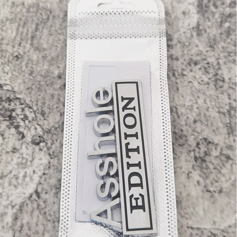 Asshole Edition Badge 3D Emblem | 2Pcs