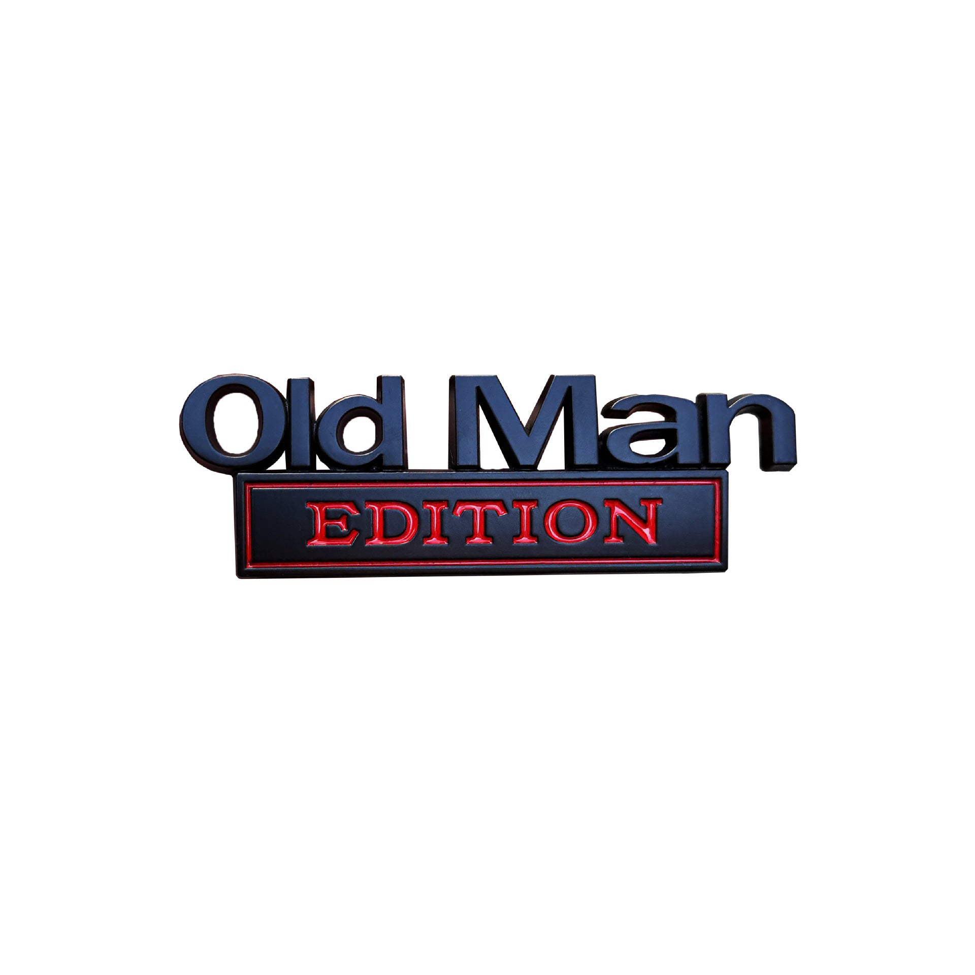 3D Old Man Edition Car Emblem | 2Pcs