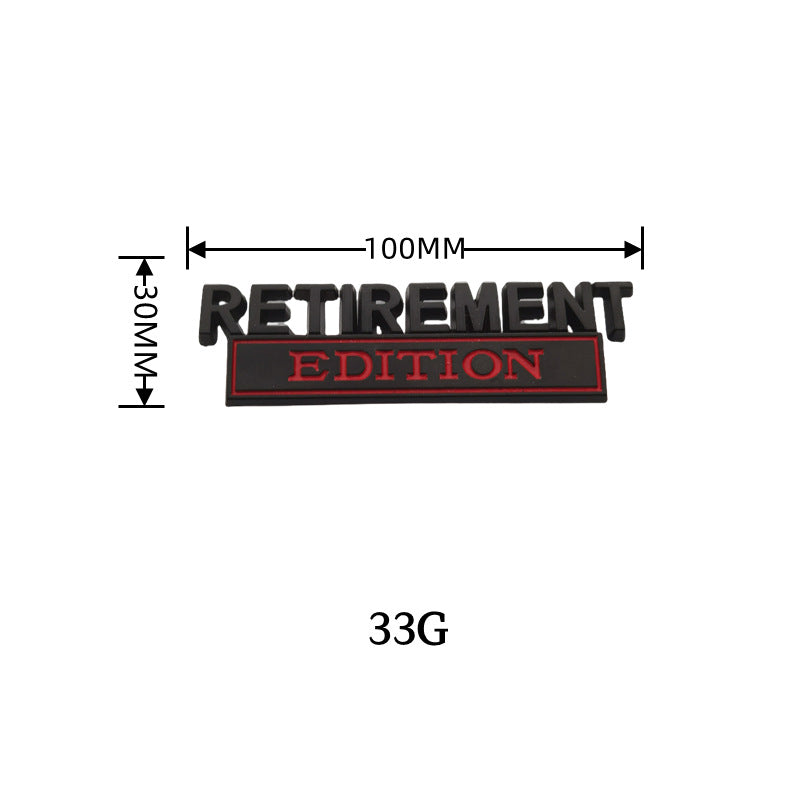 RETIREMENT EDITION Emblems | 2Pcs