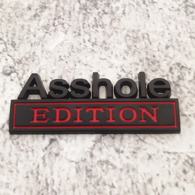 Asshole Edition Badge 3D Emblem | 2Pcs