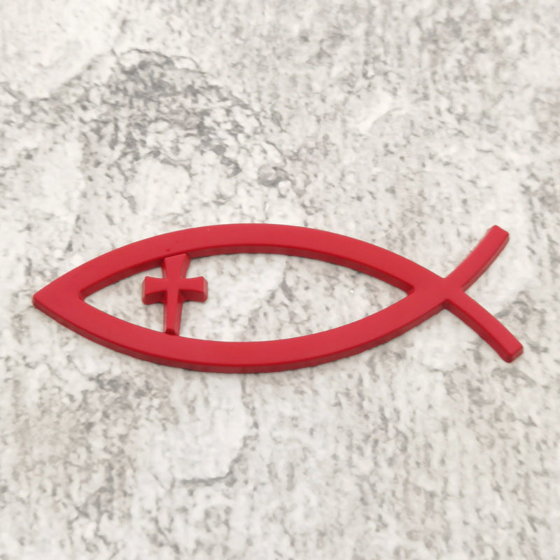 3D Christian Fish Chrome Emblem | 2Pcs