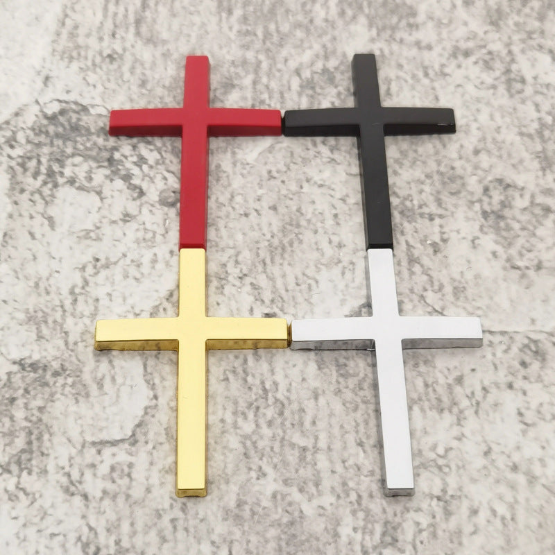 Metal Jesus Christ Cross Badge | 4Pcs