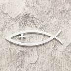 3D Christian Fish Chrome Emblem | 2Pcs
