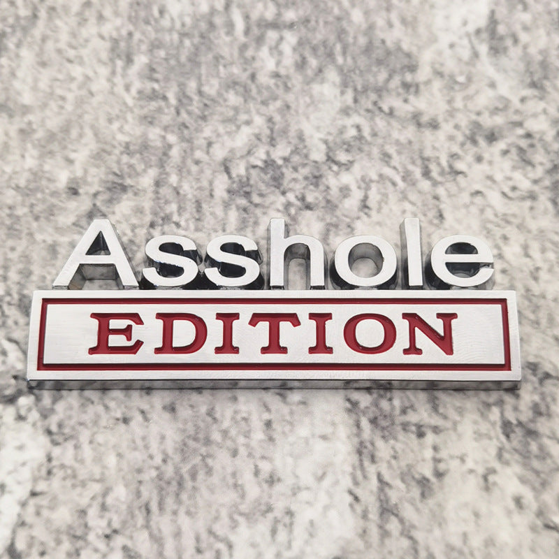 Asshole Edition Badge 3D Emblem | 2Pcs
