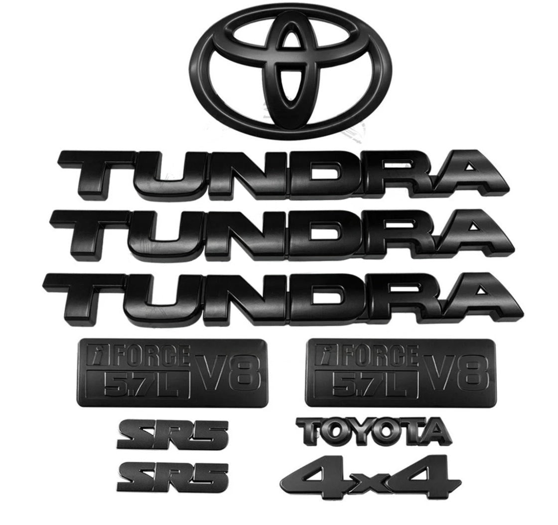 Matte Black Emblem Overlay Kit for 2007–2013 Toyota Tundra