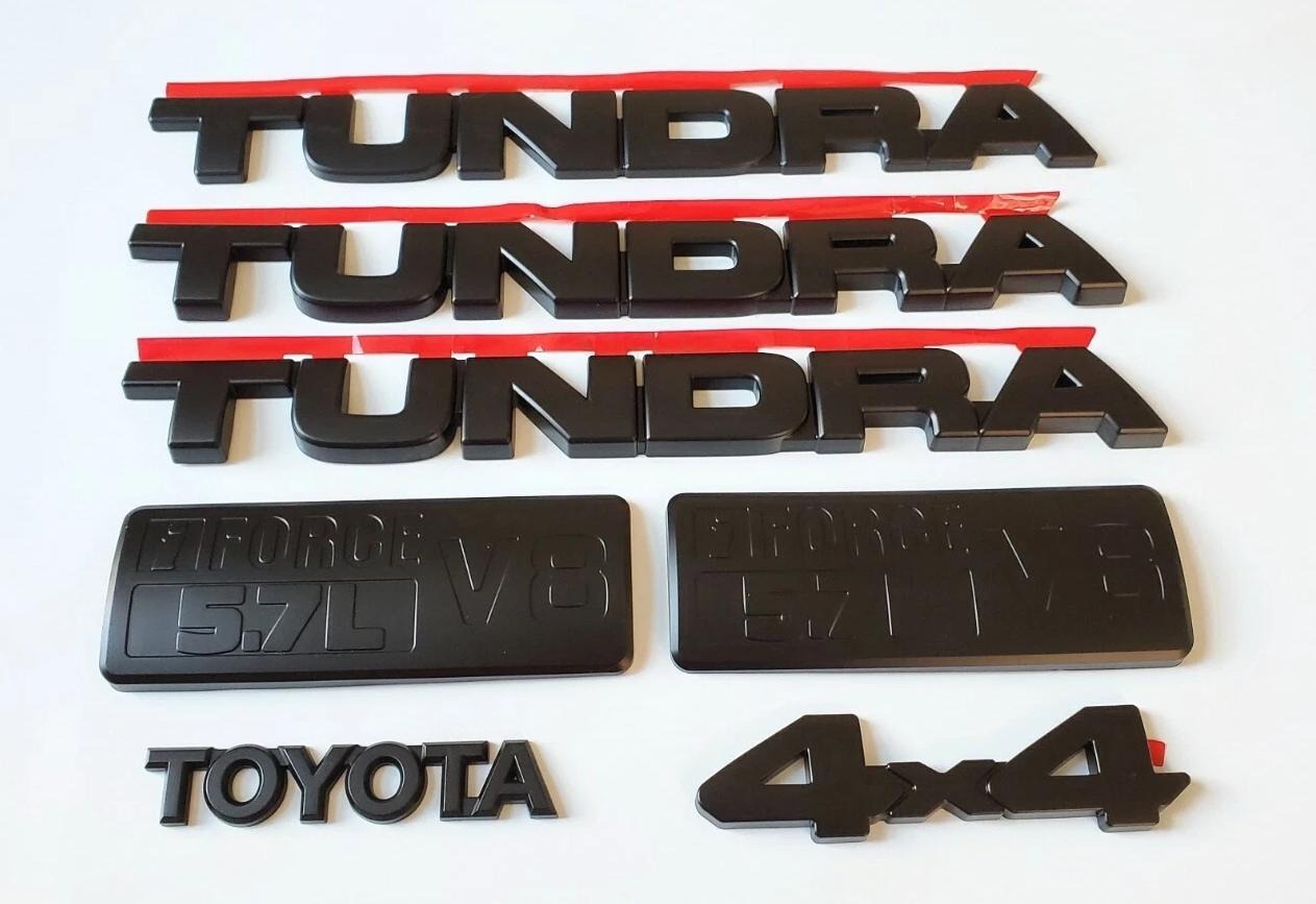 Matte Black Emblem Overlay Kit for 2007–2013 Toyota Tundra