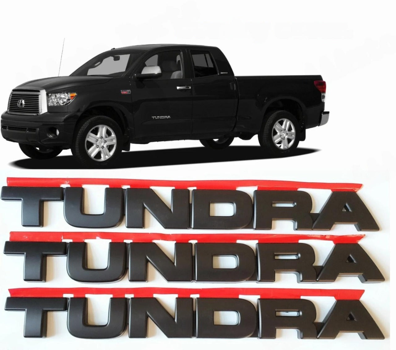 Matte Black Emblem Overlay Kit for 2007–2013 Toyota Tundra