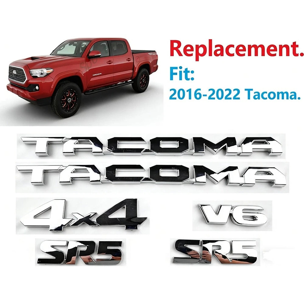 Tacoma Emblem Overlay Badge Set for Toyota Tacoma 2016–2023