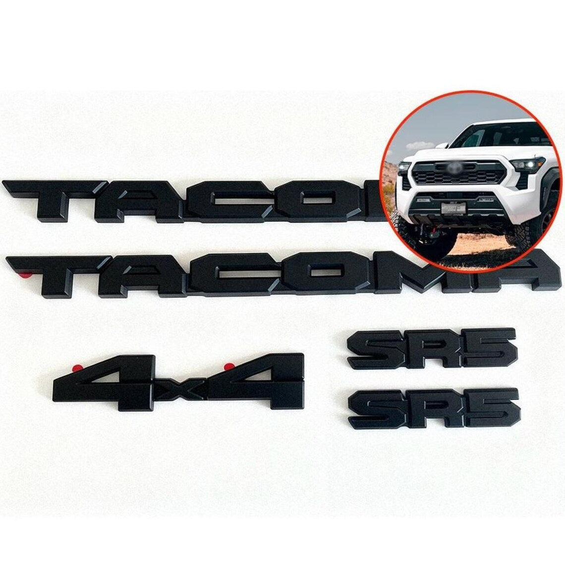 Tacoma Emblem Overlay Badge Set for Toyota Tacoma 2024–2025