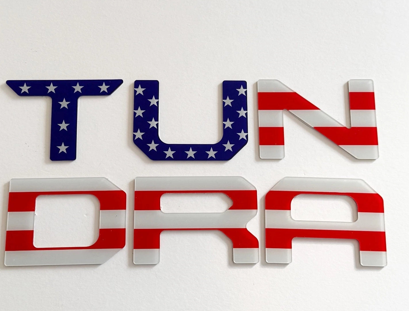 Toyota Tundra Letters Emblem Tailgate Inserts for Tundra 2022-2025