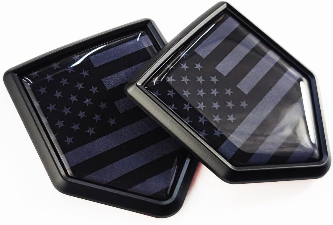 3D US American Flag Shield Decal Sticker | 2Pcs