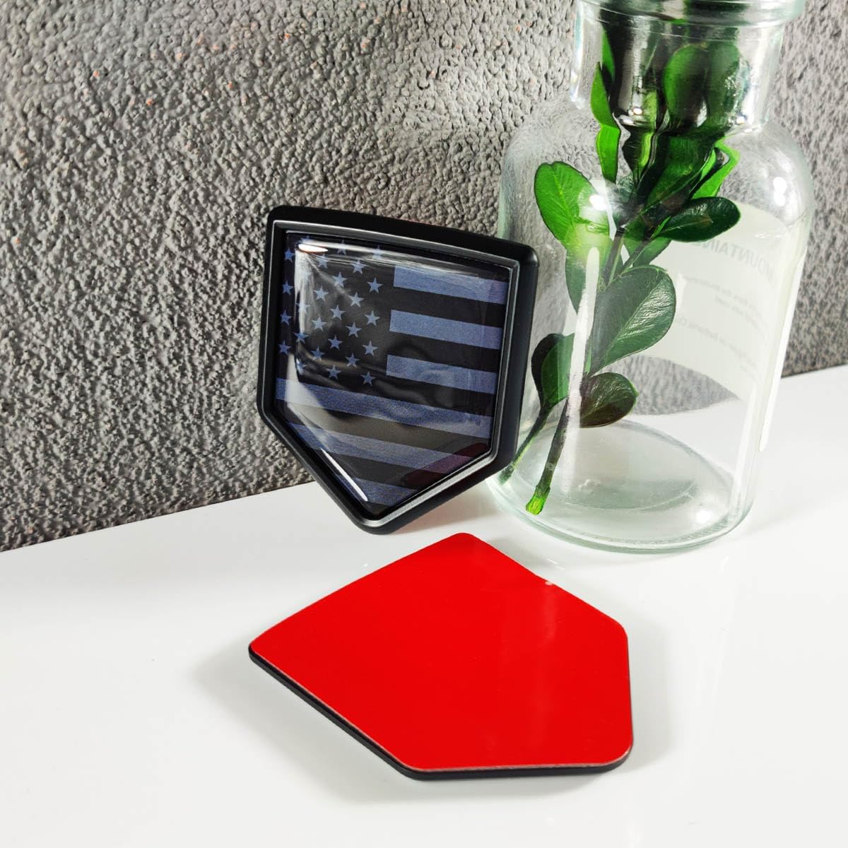 3D US American Flag Shield Decal Sticker | 2Pcs