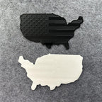 3D Metal American Map Flag Decal | 2Pcs
