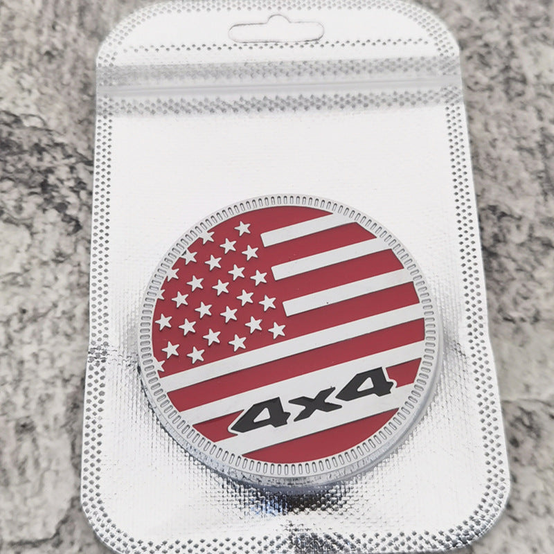 4x4 American Flag Emblems | 2Pcs