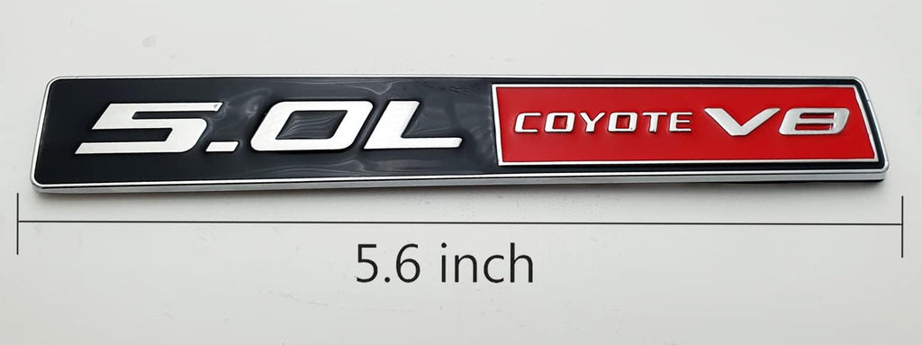 5.0L Coyote V8 Emblems | 2Pcs