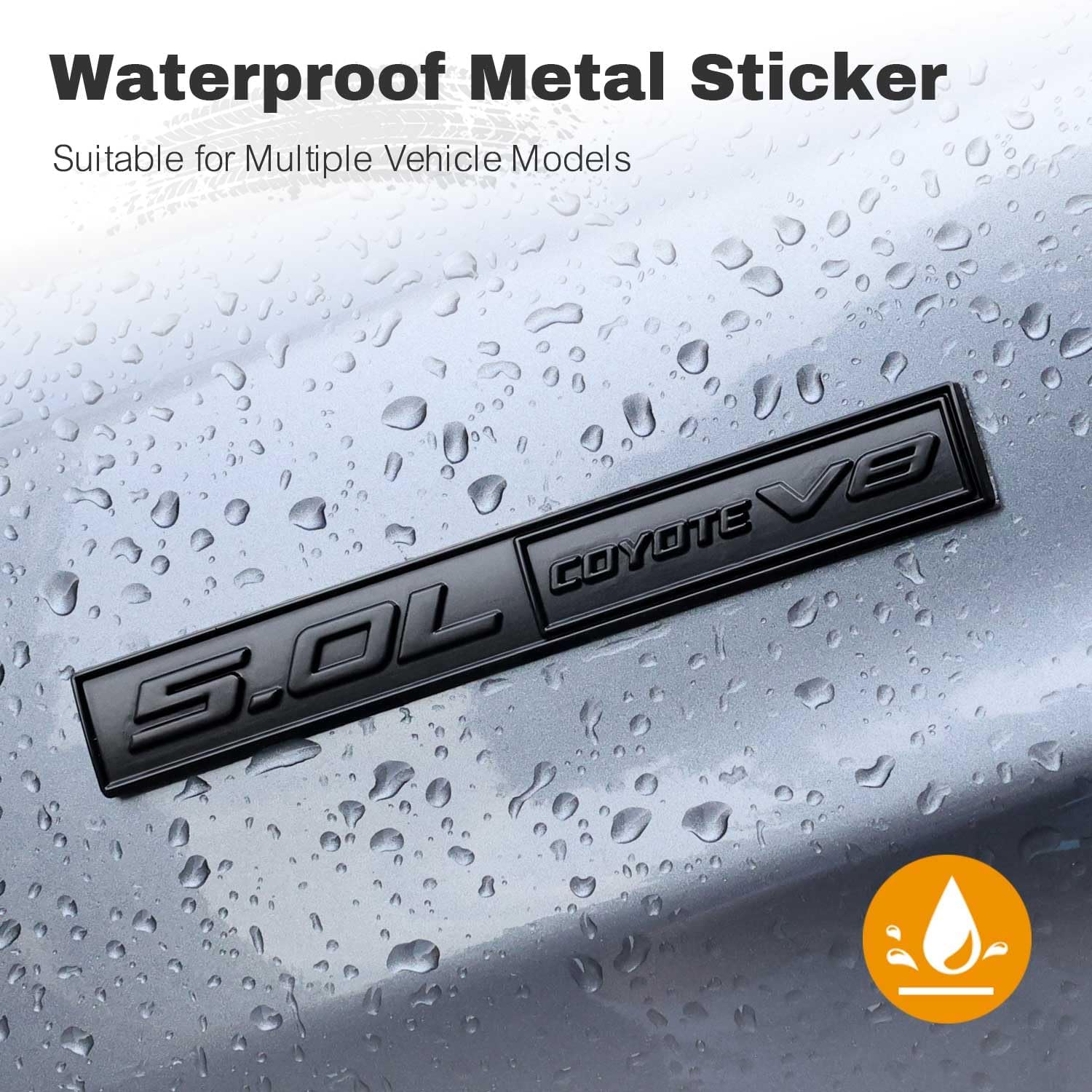 5.0L Coyote V8 Emblems | 2Pcs