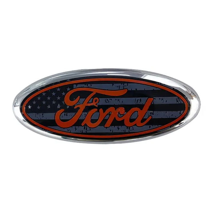 7-Inch Ford Oval Emblem Overlay – ABS Adhesive Badge Cover | 1Pc
