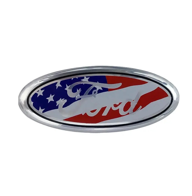 7-Inch Ford Oval Emblem Overlay – ABS Adhesive Badge Cover | 1Pc