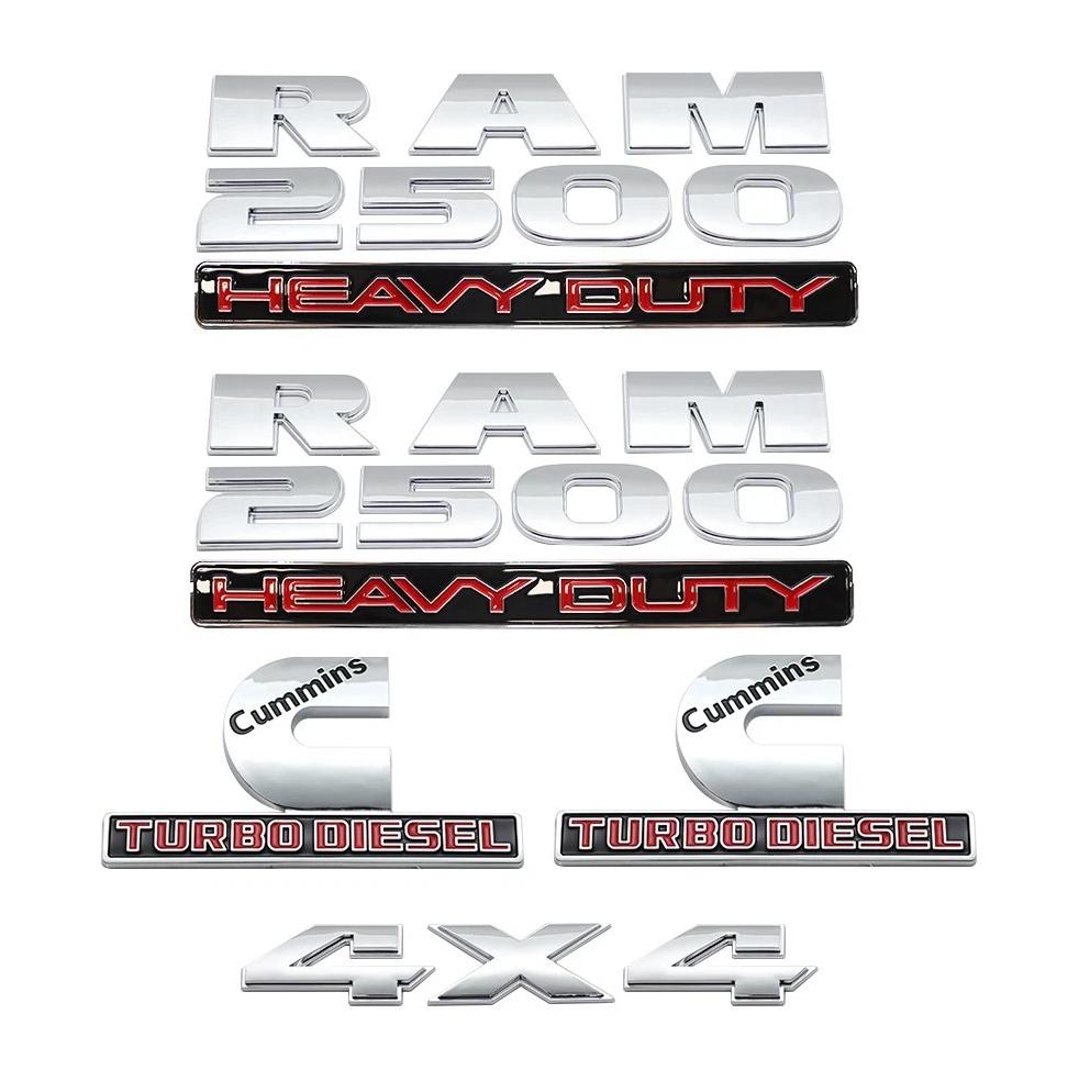 Heavy Duty Emblem Set for 2013–2018 RAM 2500 or RAM 3500 | 5Pcs