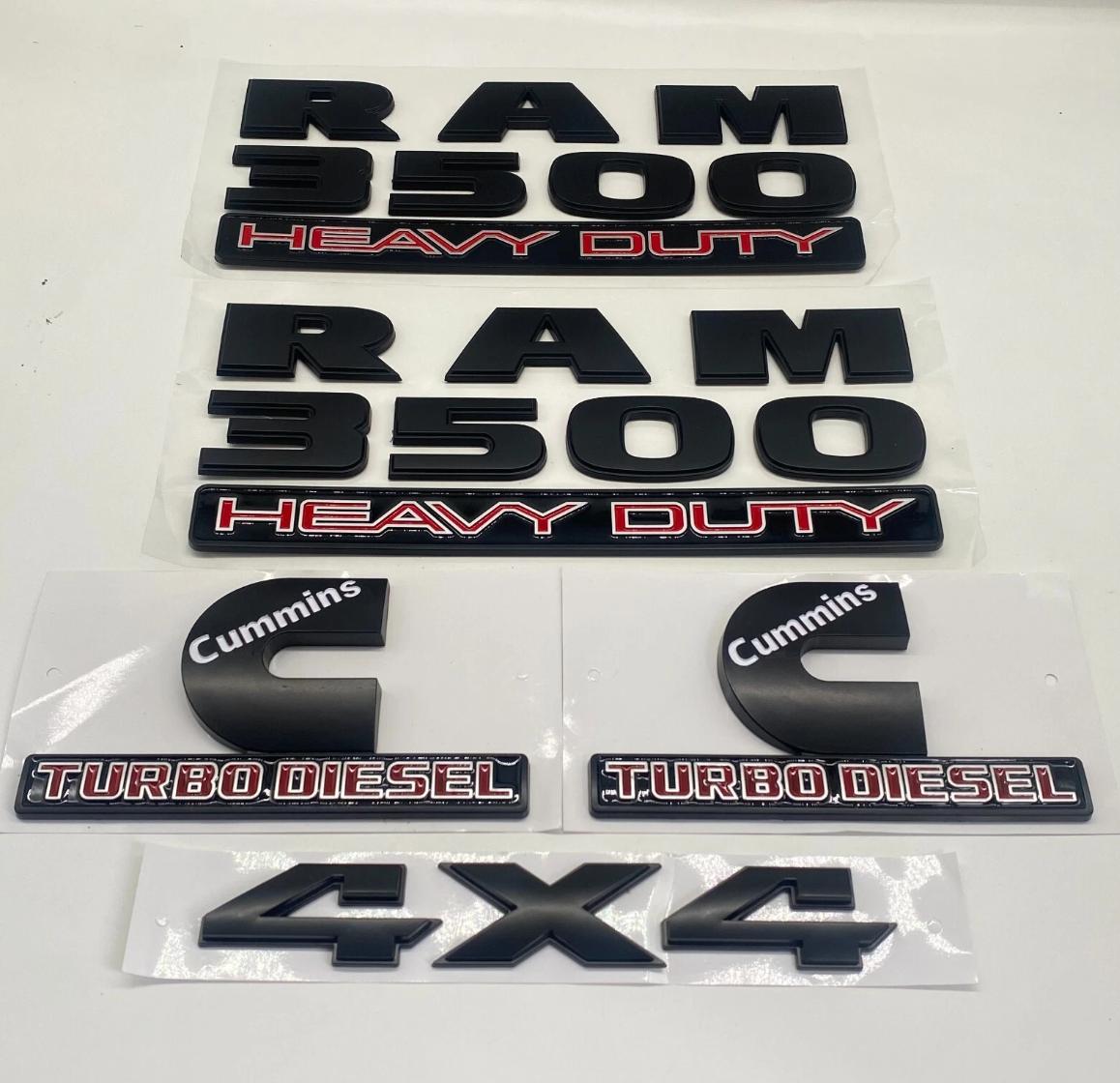 Heavy Duty Emblem Set for 2013–2018 RAM 2500 or RAM 3500 | 5Pcs