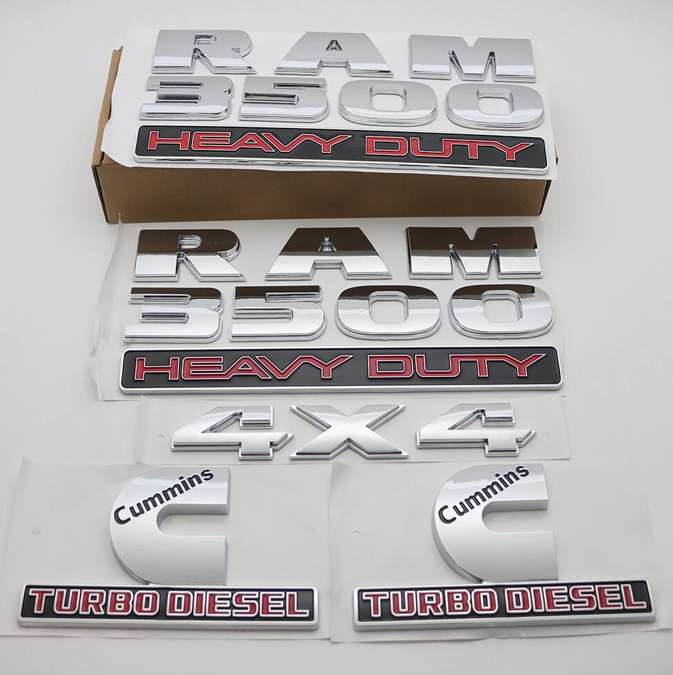 Heavy Duty Emblem Set for 2013–2018 RAM 2500 or RAM 3500 | 5Pcs