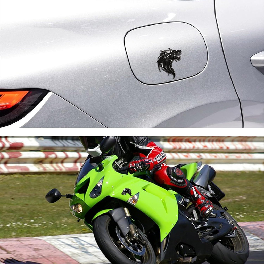 Wolf Head Car Emblem | 2Pcs