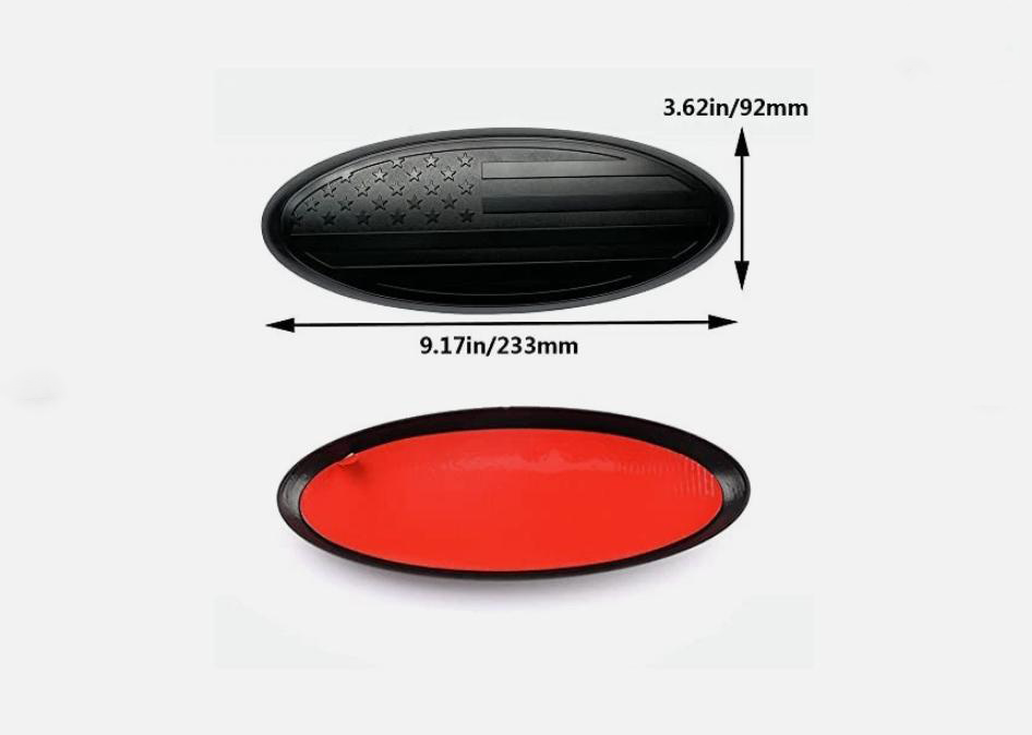9-Inch Ford Oval Emblem Overlay – ABS Adhesive Badge Cover | 1Pc