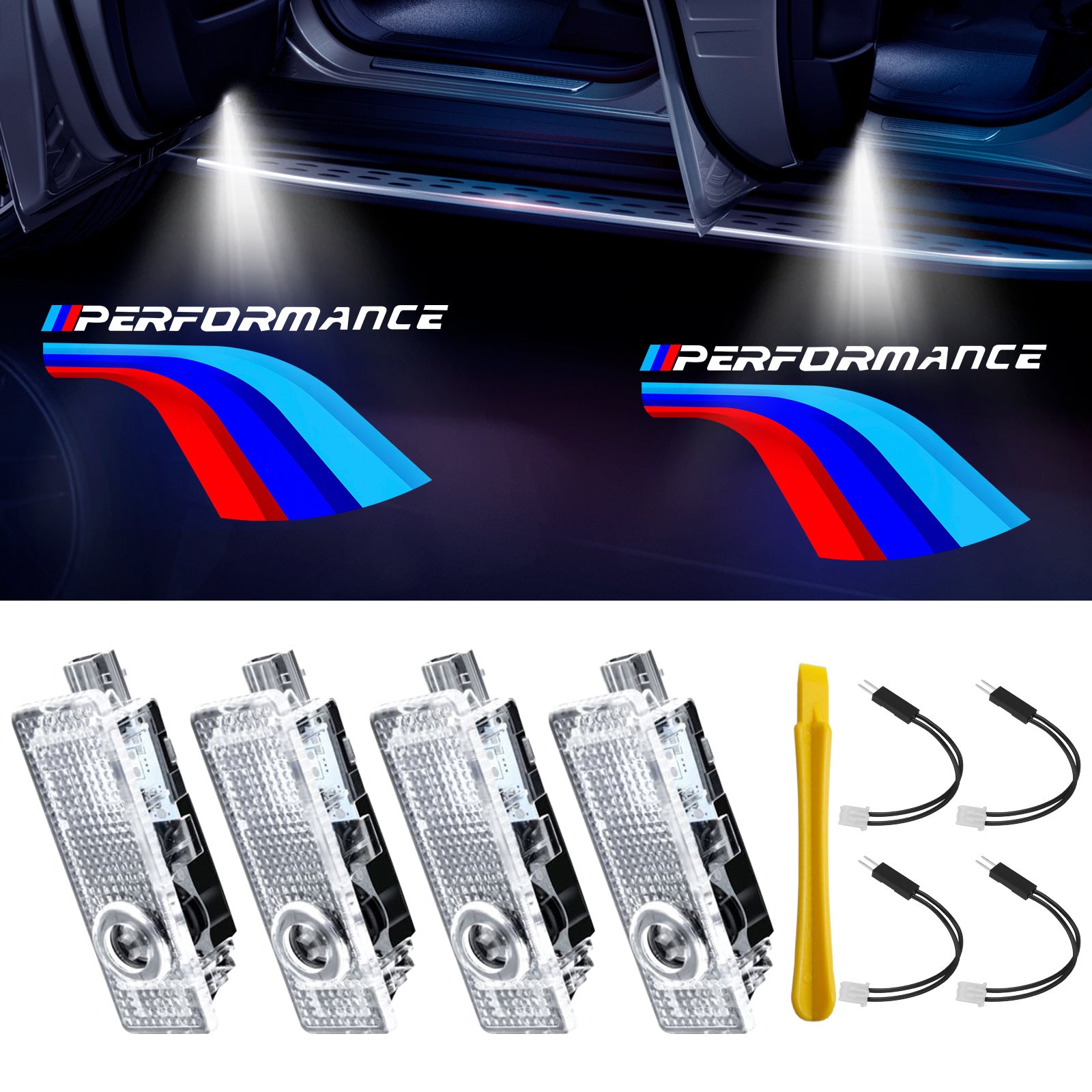 High-Definition LED Door Welcome Logo Lights | 4Pcs