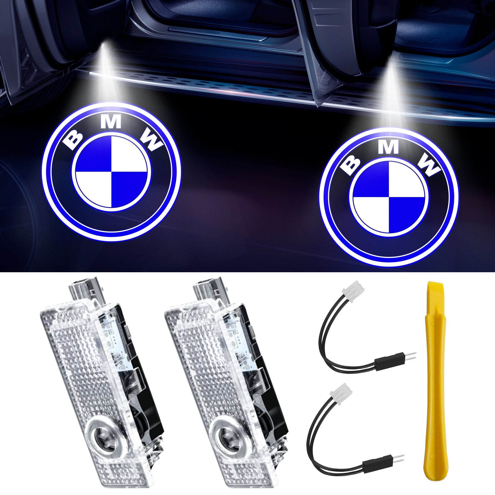 High-Definition LED Door Welcome Logo Lights | 4Pcs