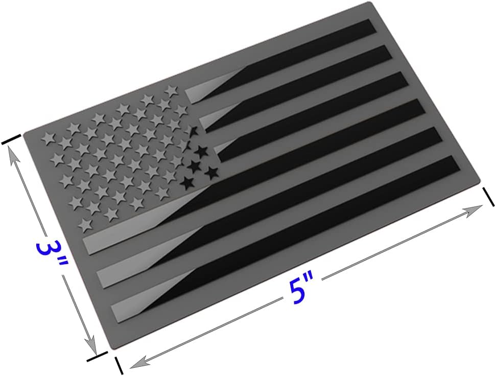 3D Metal American Flag Decal | 2Pcs