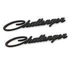 2Pcs Hood / Front Fender CHALLENGER Letter Emblem Badge Set