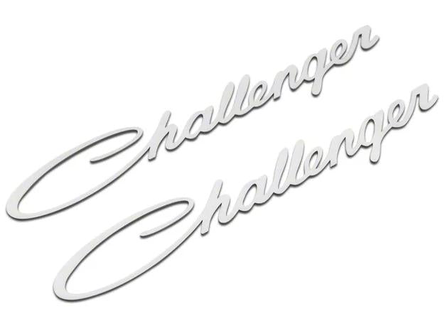2Pcs Hood / Front Fender CHALLENGER Letter Emblem Badge Set