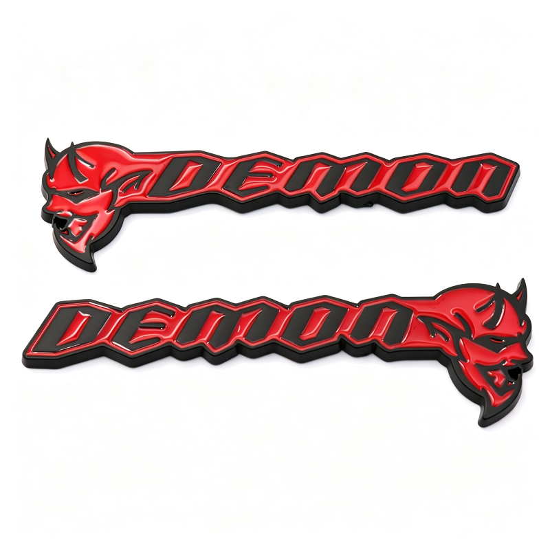 2Pcs Dodge Challenger DEMON Metal Emblem Badge