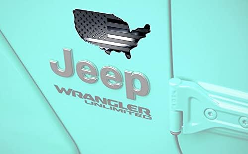 3D Metal American Map Flag Decal | 2Pcs