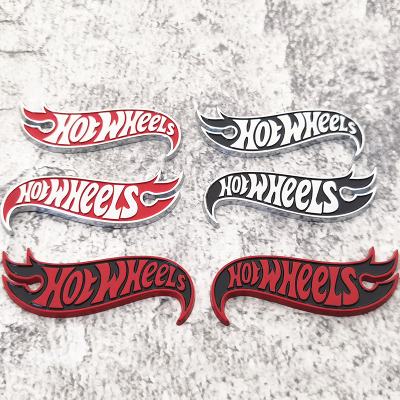 2Pcs Hot Wheels Metal Emblems