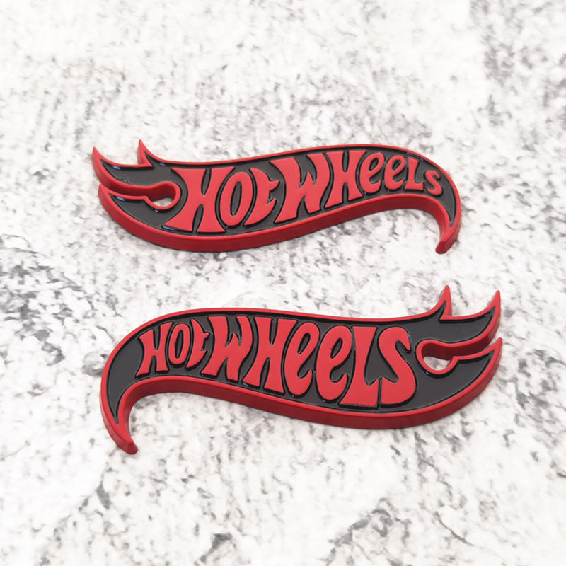 2Pcs Hot Wheels Metal Emblems