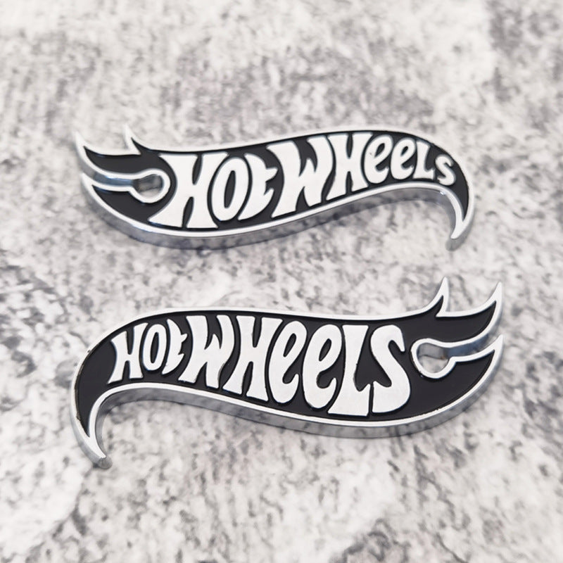 2Pcs Hot Wheels Metal Emblems