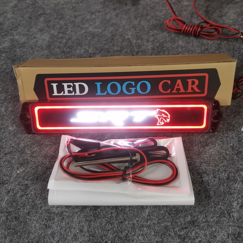 1Pc Dodge SRT LED Illuminated Front Grille Emblem Badge