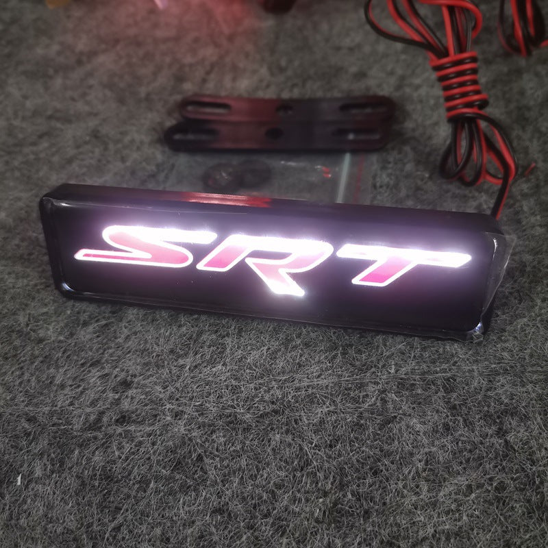 1Pc Dodge SRT LED Illuminated Front Grille Emblem Badge