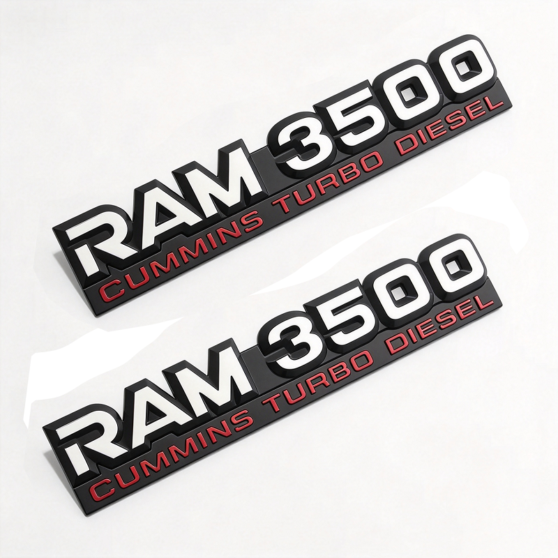 2Pcs Dodge Ram 1500 2500 3500 Cummins Turbo Diesel Fender Emblems