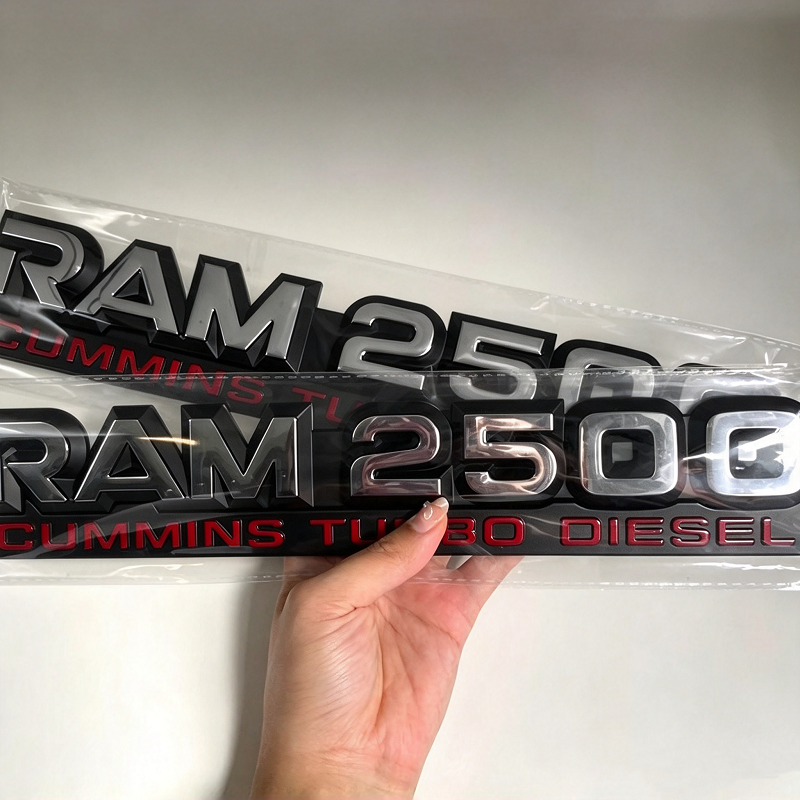 2Pcs Dodge Ram 1500 2500 3500 Cummins Turbo Diesel Fender Emblems