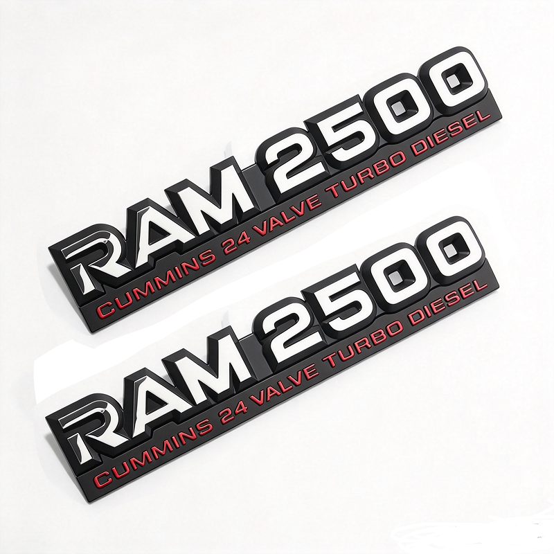 2Pcs Dodge Ram 1500 2500 3500 Cummins Turbo Diesel Fender Emblems
