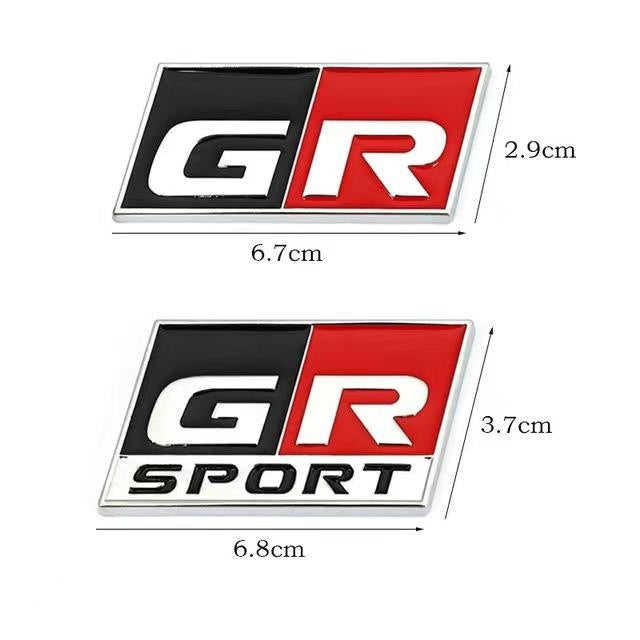 1Pc Toyota Gazoo Racing (GR & GR SPORT) Aluminium Alloy Emblem Badge