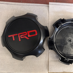 4Pcs TRD 5.5" Matte Black & Red Wheel Hub Center Cap PTR20-35111-BK