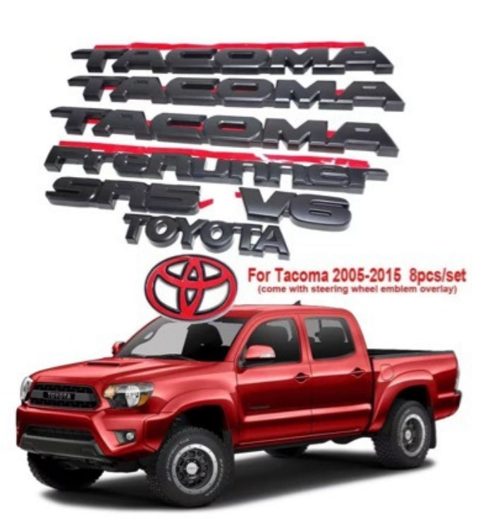 Tacoma Emblem Overlay Badge Set for Toyota Tacoma 2005–2015